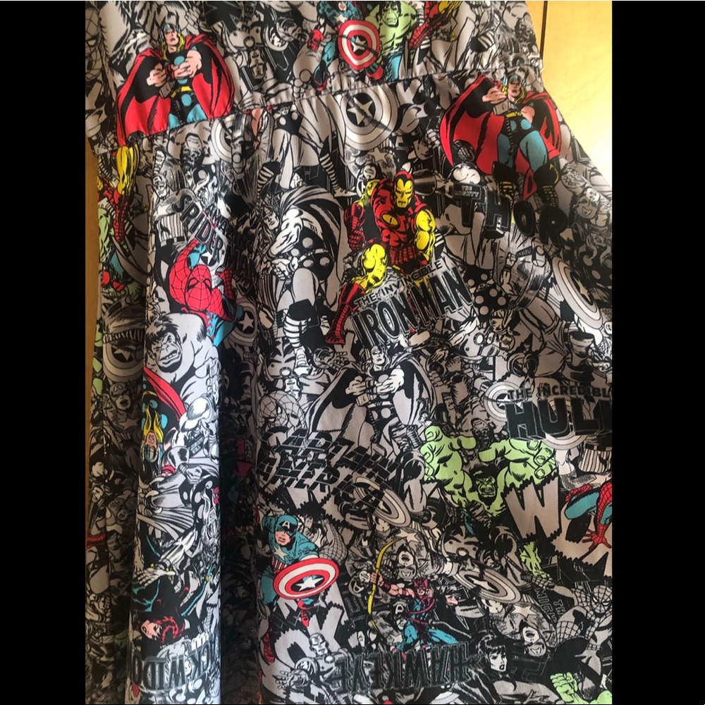 Marvel Superhero Skater Dress, Comic Book, Thor, Black Widow RARE Hot Topic - Picture 6 of 8